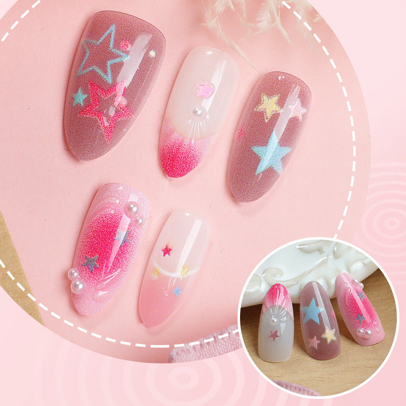 Starry Chic Press-On Nail Art