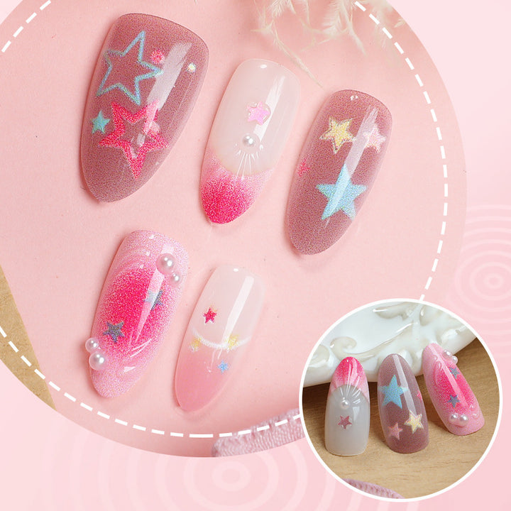 Starry Chic Press-On Nail Art