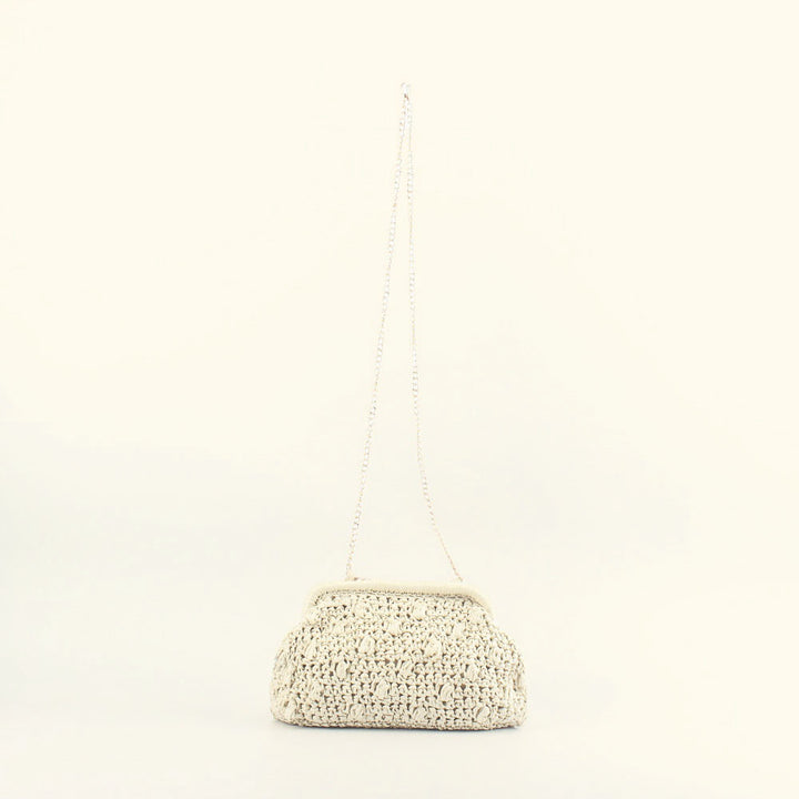 Elegant crochet handbag with fine chain strap Stornfield