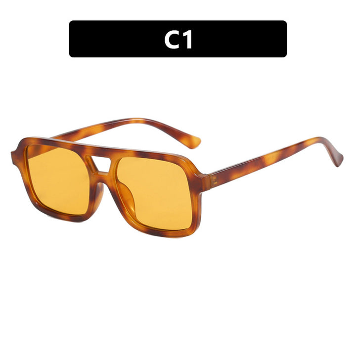 Women's modern square sunglasses with protective UV filter and transparent frame Stornfield