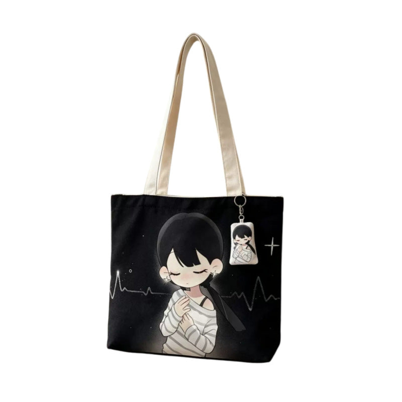 Artistic Illustrated Canvas Tote Bag