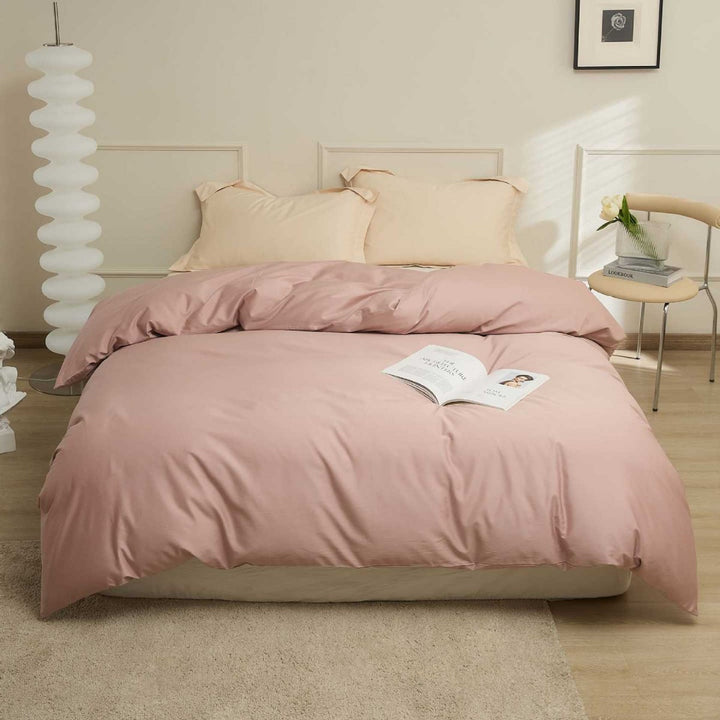 Luxury Breathable Cotton Duvet Cover Set with Pillow Shams