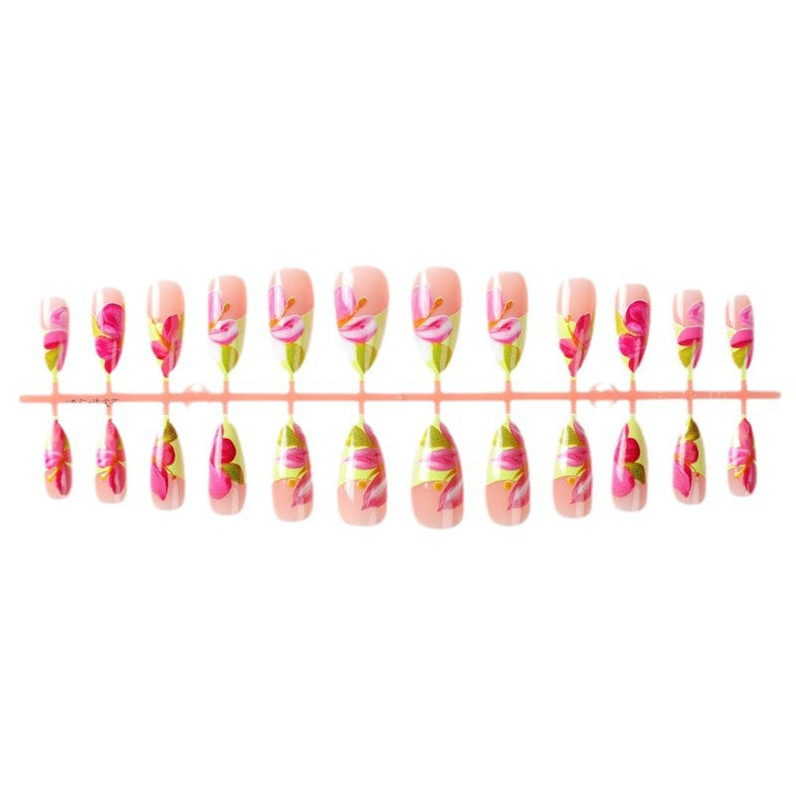 Floral Design Acrylic Nail Enhancements Stornfield