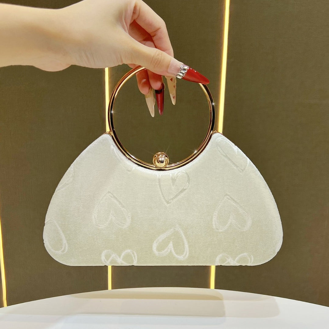 Heart-Embellished Handbag