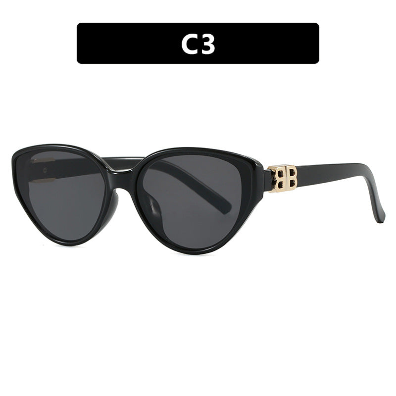 Women's fashionable cat-eye sunglasses with elegant metal frame and UV protection Stornfield