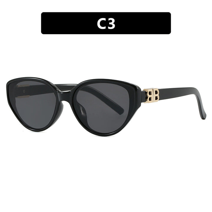 Women's fashionable cat-eye sunglasses with elegant metal frame and UV protection Stornfield