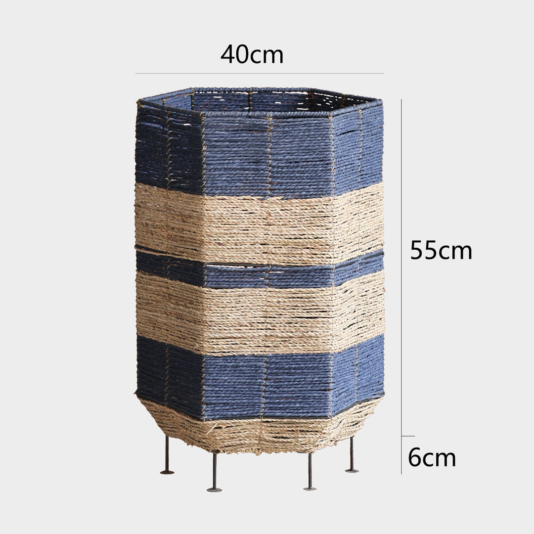 Stylish laundry basket made of rattan with metal legs Stornfield
