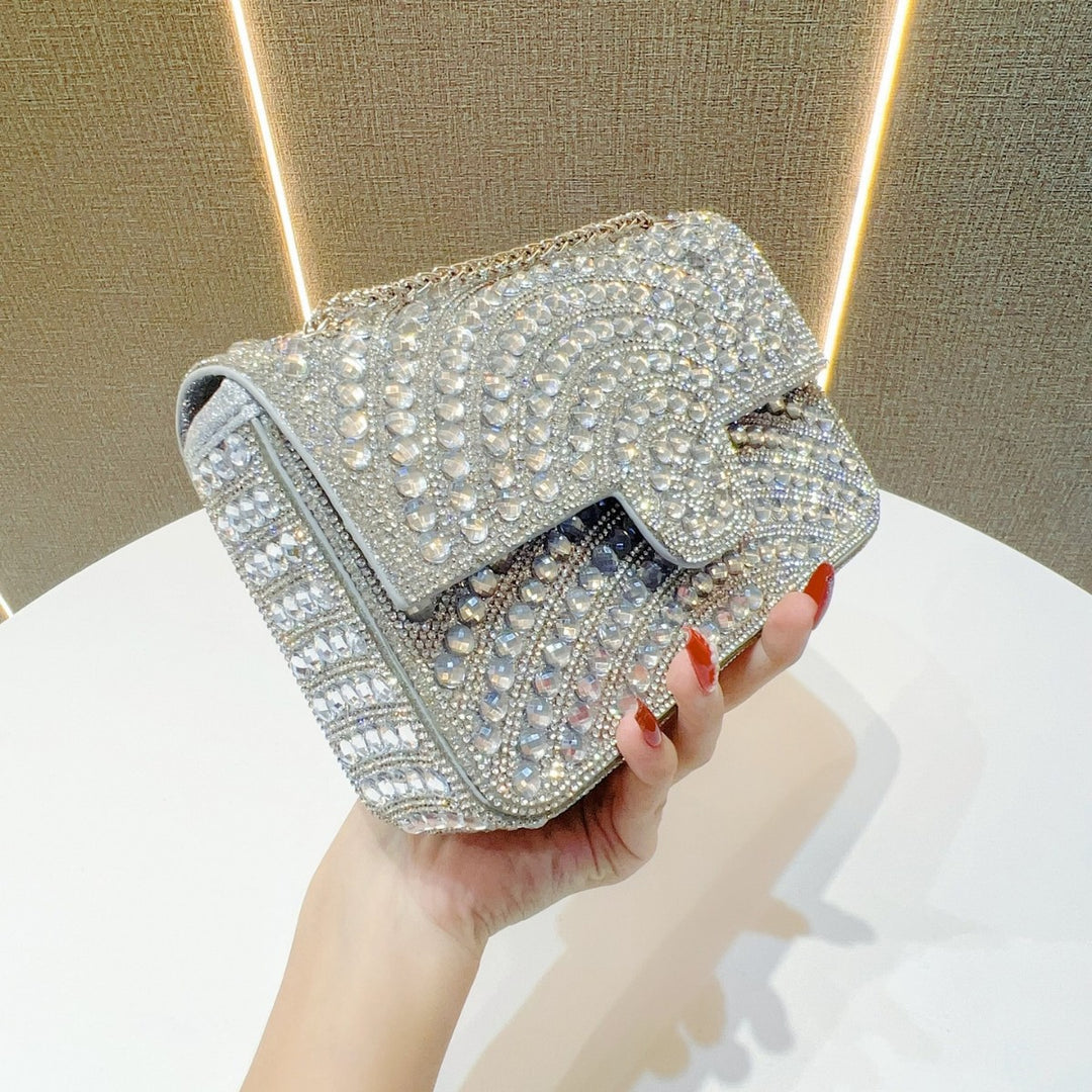 Glamorous Crystal-Embellished Evening Clutch