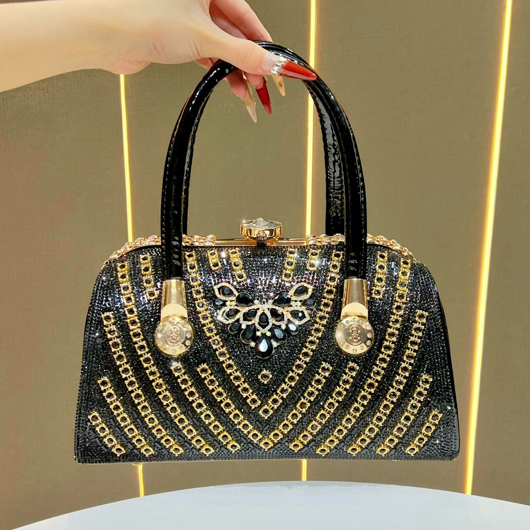 Decorative Rhinestone-Encrusted Evening Handbag