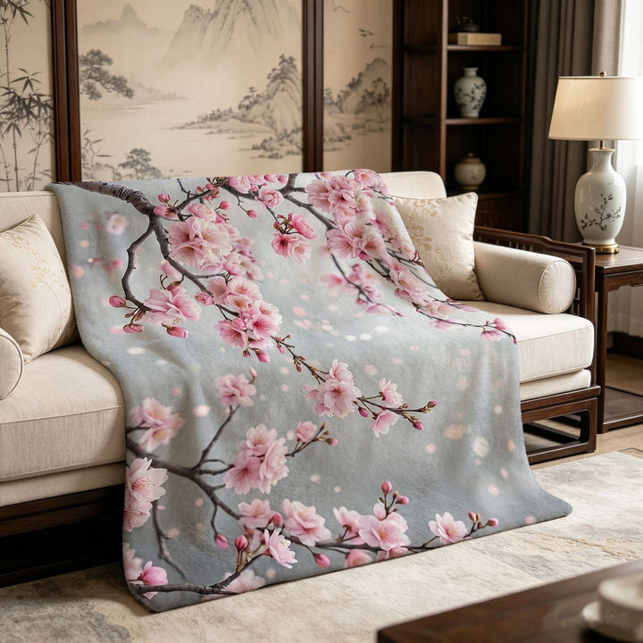 Floral-Themed Cozy Fleece Blanket