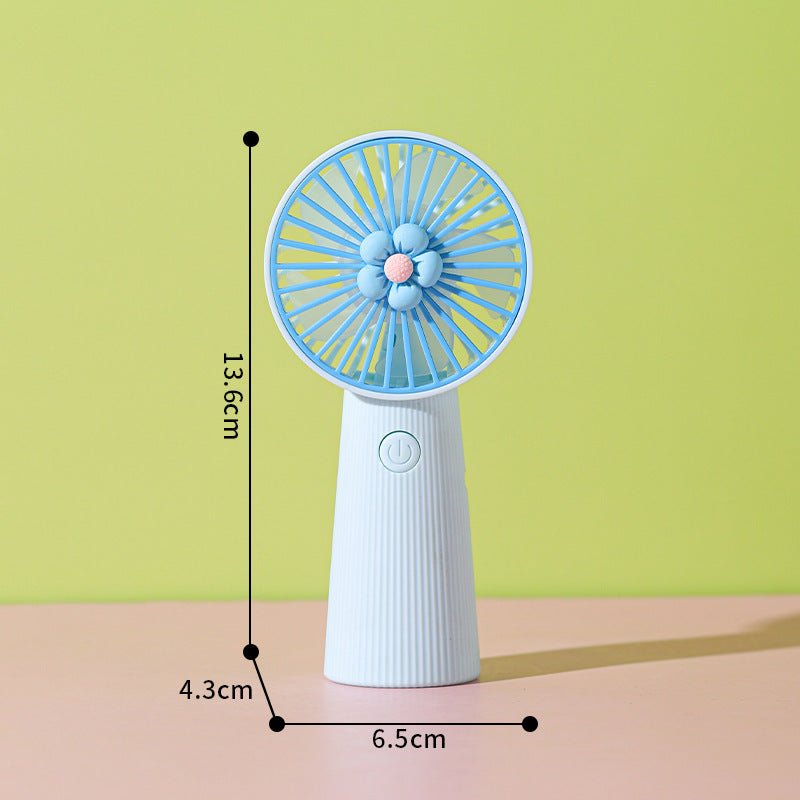 Women's Portable Mini Hand Fan with Creative Flower Design Stornfield