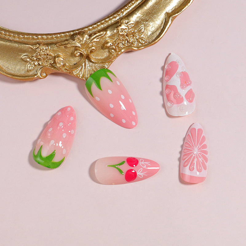 Premium Press-On Nail Set with Decorative Accents Stornfield