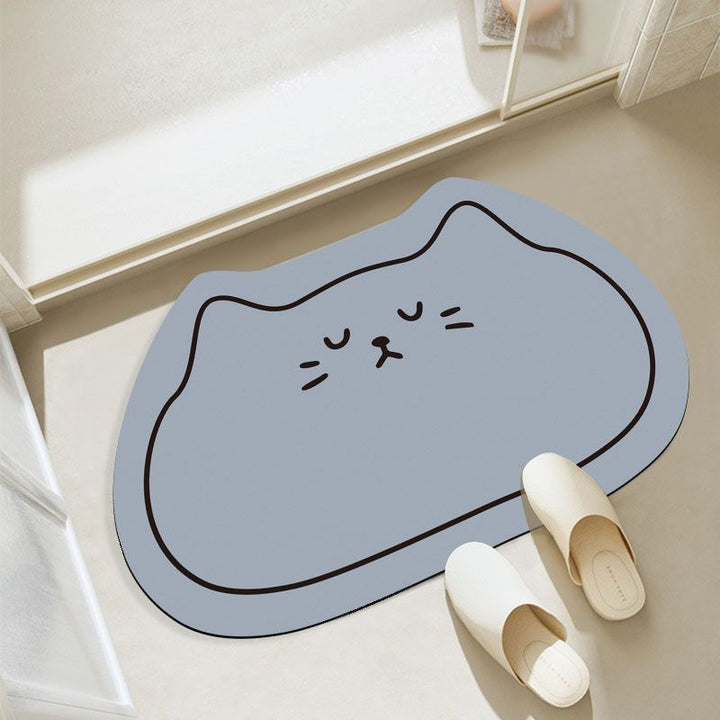 Cartoon Cat-Shaped Floor Mat
