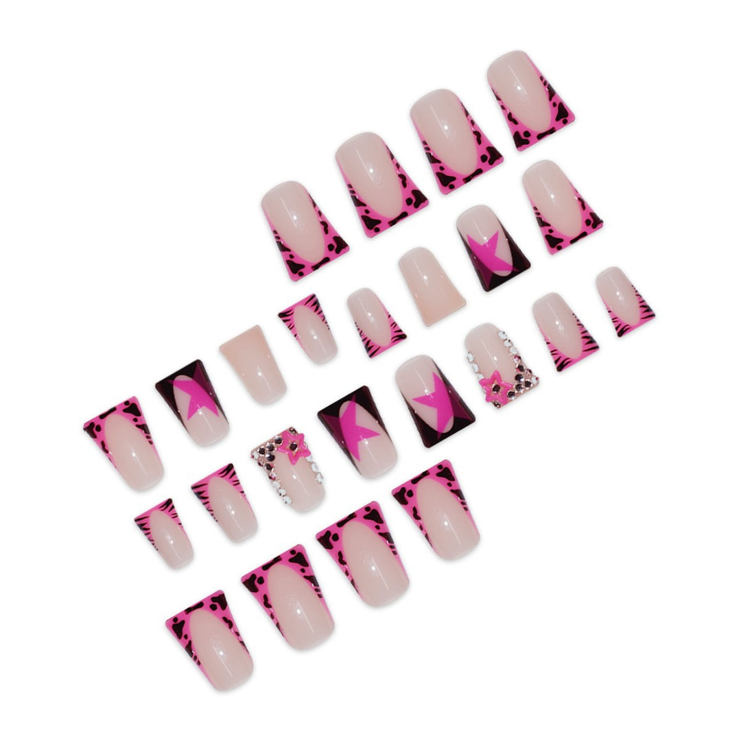 Thematic Star-Embellished Press-On Nail Extensions Stornfield