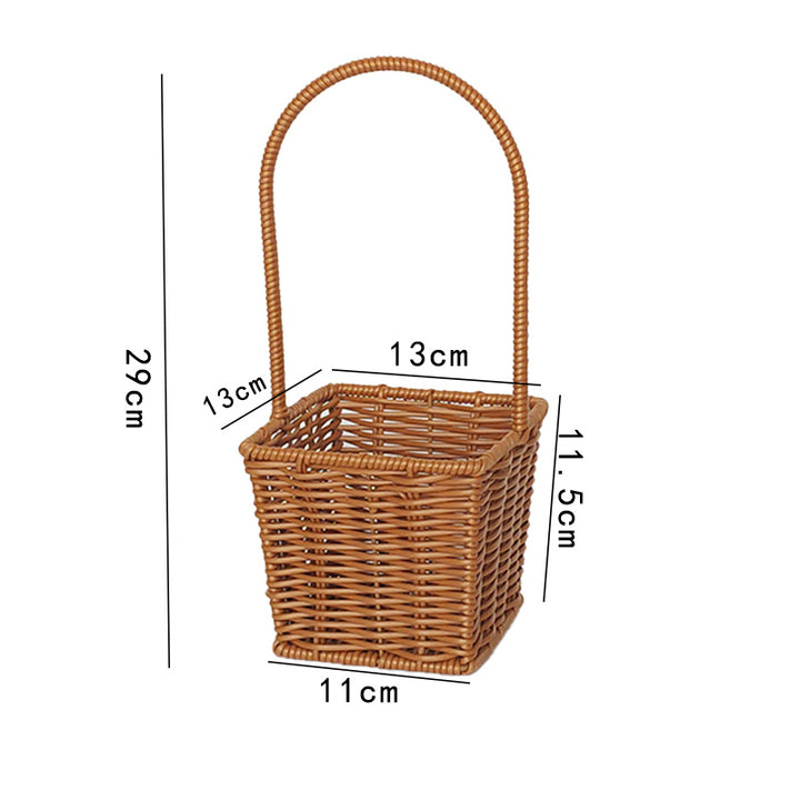 Handcrafted Wicker Storage Basket with Handle Stornfield