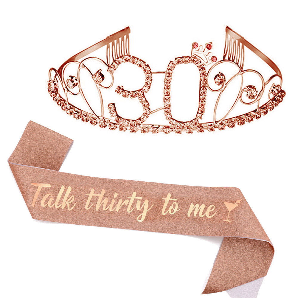 Ladies Glittering Tiara with Festive "50 & Fabulous" Design Stornfield
