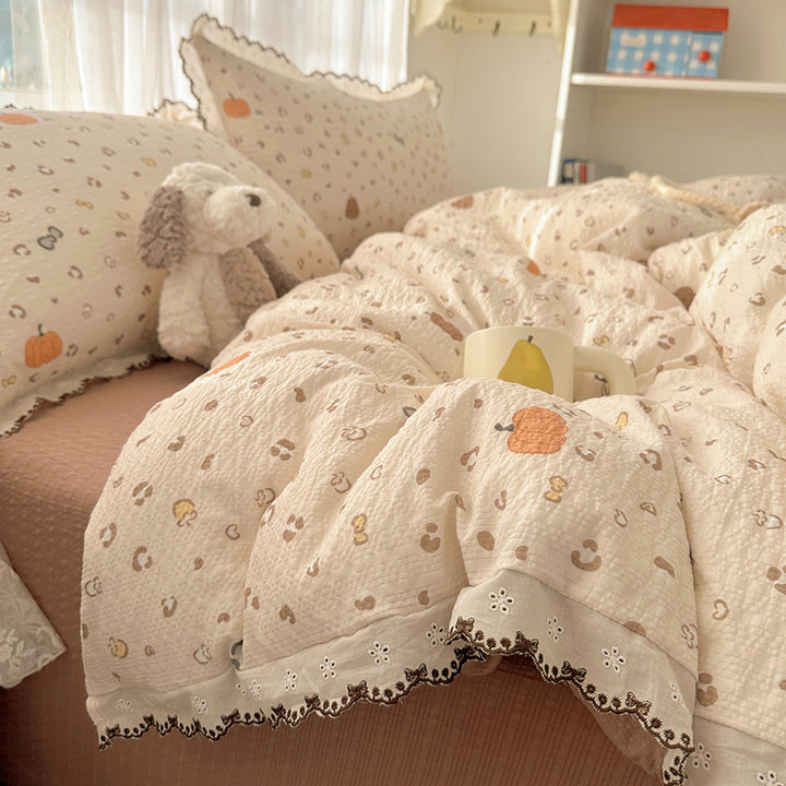 Vintage Floral Patchwork Bedding Set
