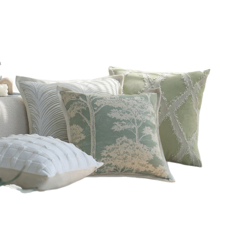 Luxurious pillow with elegant leaf design