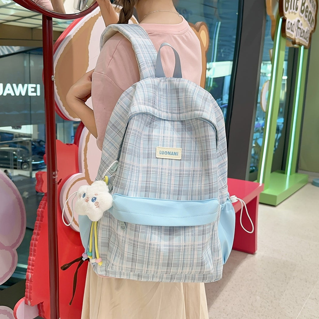 Chic Checked Casual Backpack Stornfield