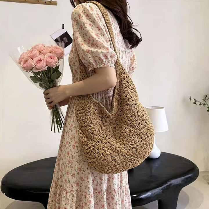 Shoulder bag with unique crochet pattern Stornfield