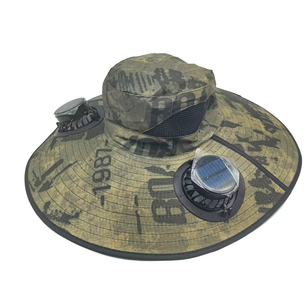 Sunscreen hat with dual USB fans, breathable mesh and adjustable chin strap Stornfield
