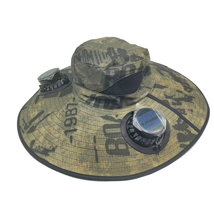 Sunscreen hat with dual USB fans, breathable mesh and adjustable chin strap Stornfield