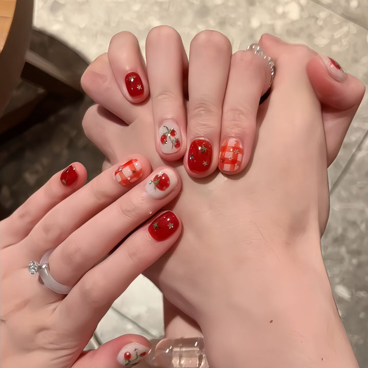 Artificial artificial nails with fruity strawberry design Stornfield