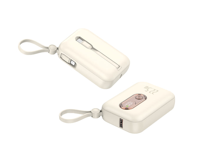 Portable power bank with integrated USB-C port and digital charge status display Stornfield