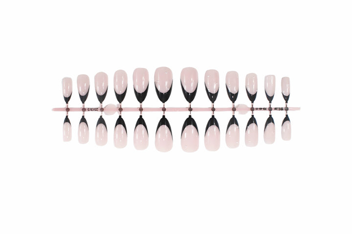 Acrylic nail set with elegant French tips Stornfield