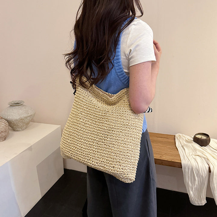 Woven Straw Beach Tote