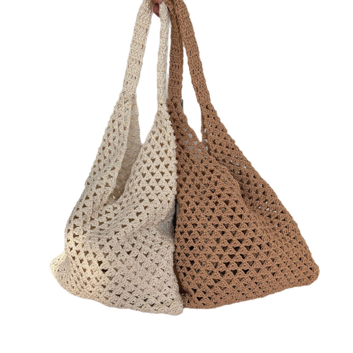 Hand-knotted net tote bag with comfortable double handles Stornfield