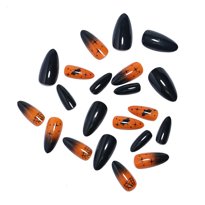 Halloween-Themed Press-On Nail Art Set Stornfield