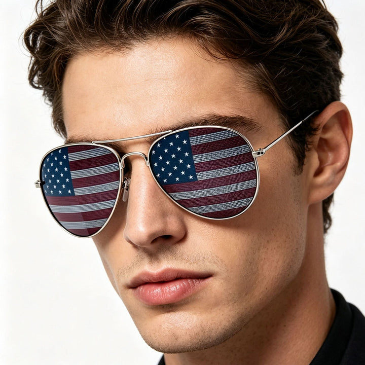 Patriotic Flag Aviator Sunglasses Stornfield