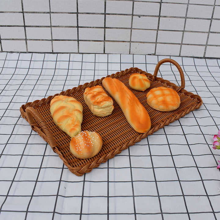 Handcrafted Woven Serving Tray Set Stornfield