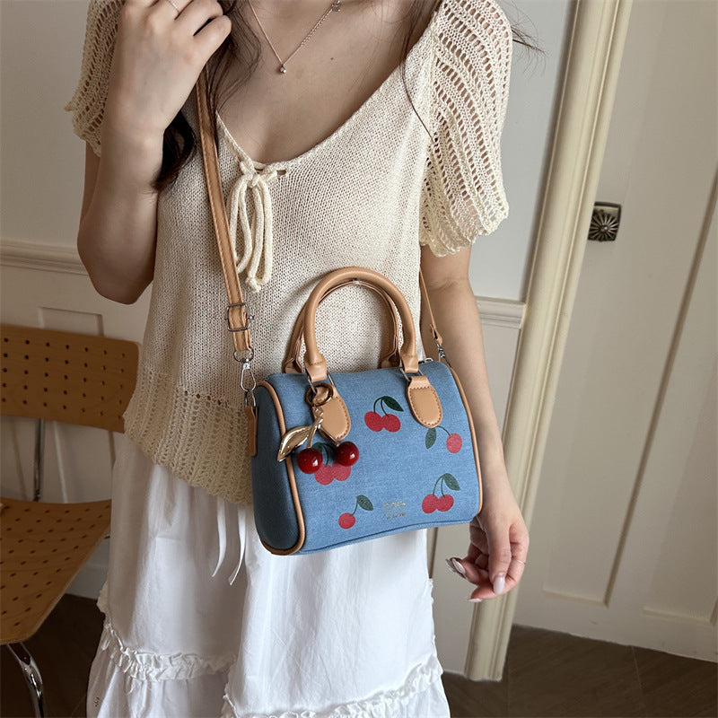 Stylish Cherry Print Handbag
