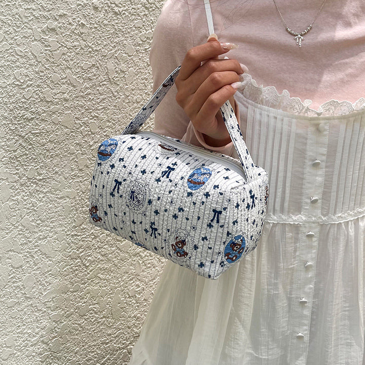 WoCharming Quilted Travel Cosmetic Bag Stornfield