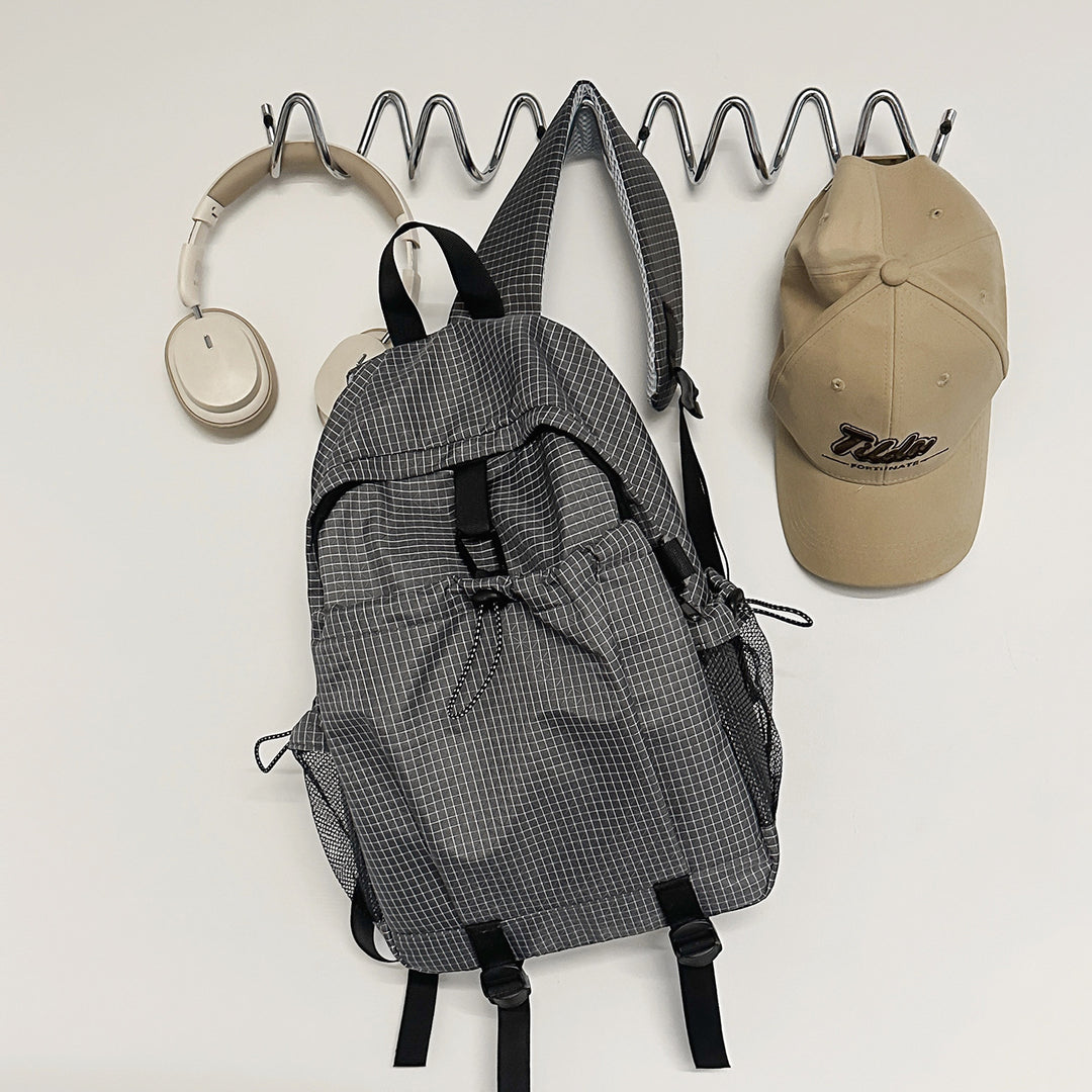 Lightweight Checkerboard Pattern Backpack Stornfield