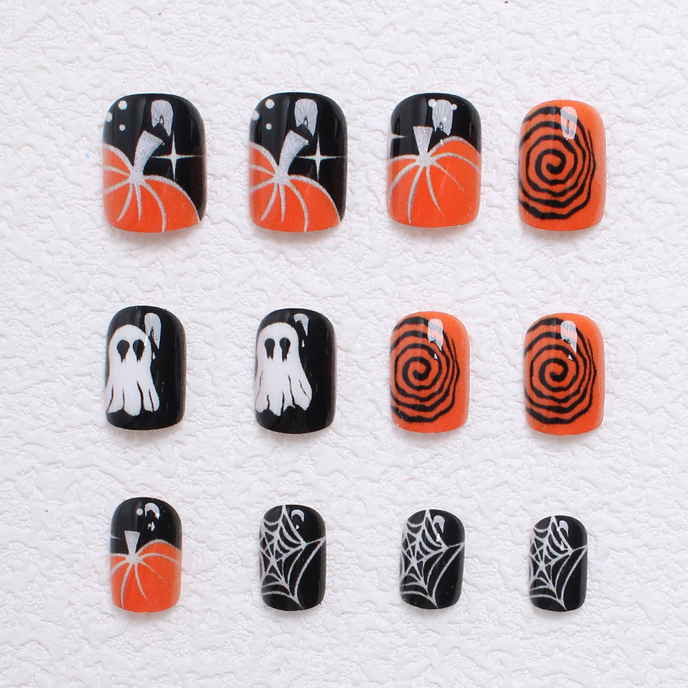 Acrylic nail set with creative Halloween designs Stornfield