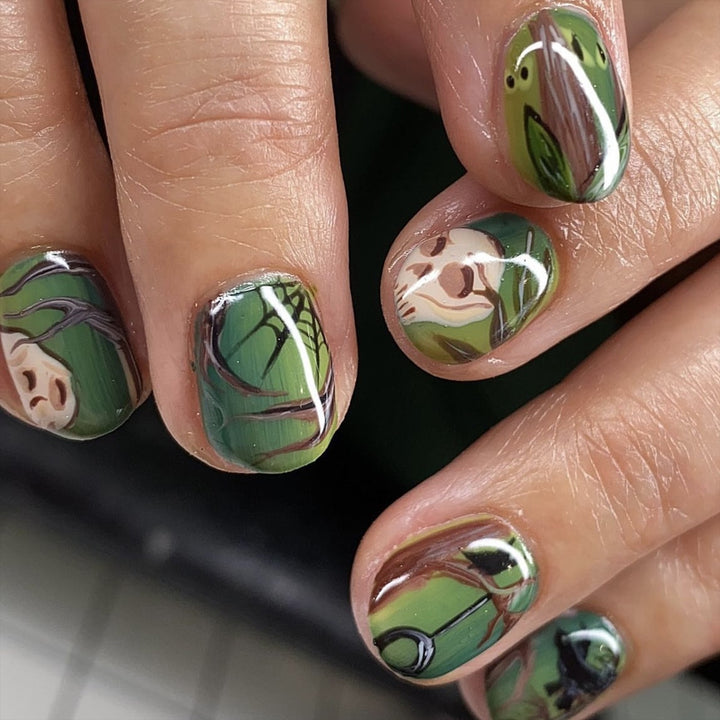 Artistic Botanical Nail Art Design Stornfield