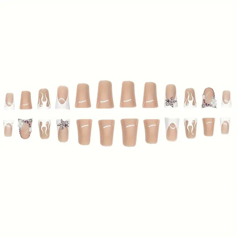 Artistic 3D Decorated Press-On Nails Stornfield