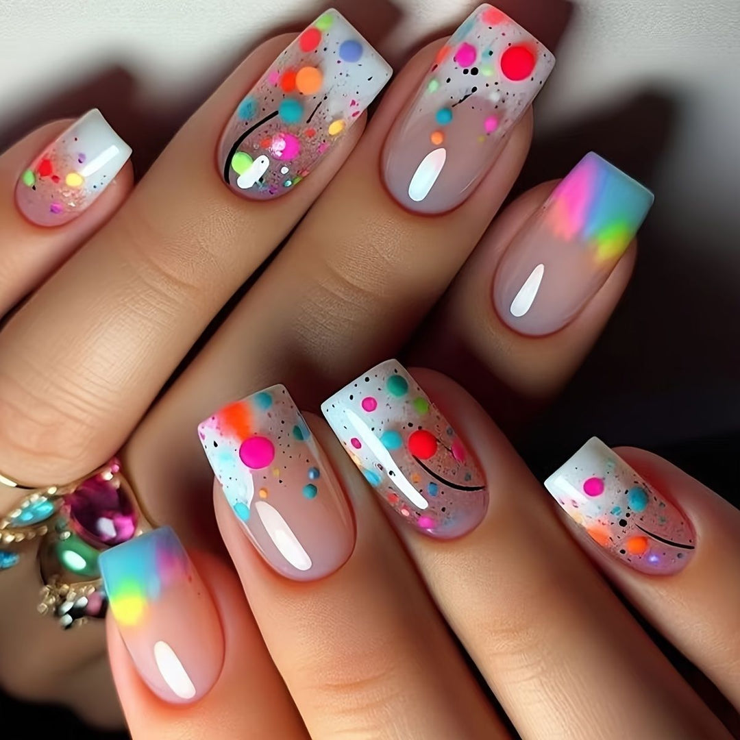 Floral Art Acrylic Nail Set Stornfield