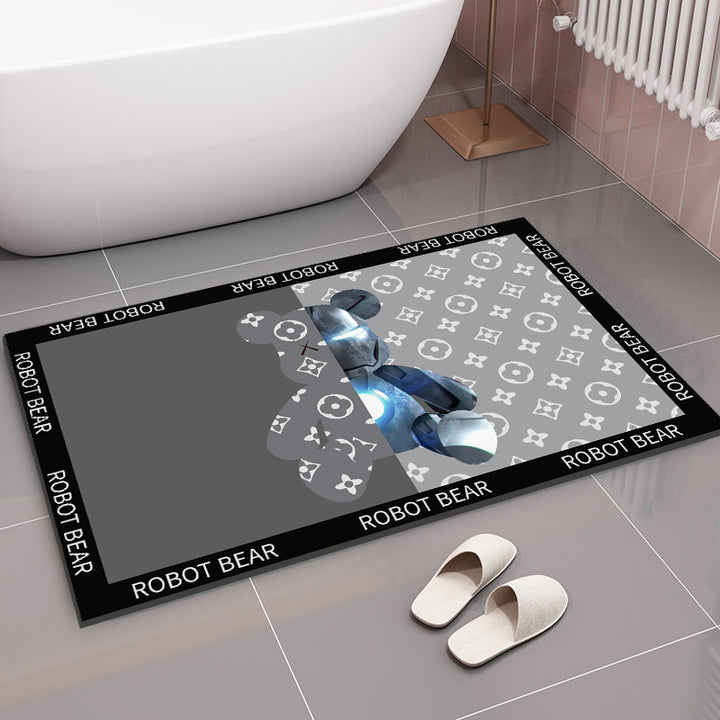 Fun Graphic Bath Mat for Bathroom