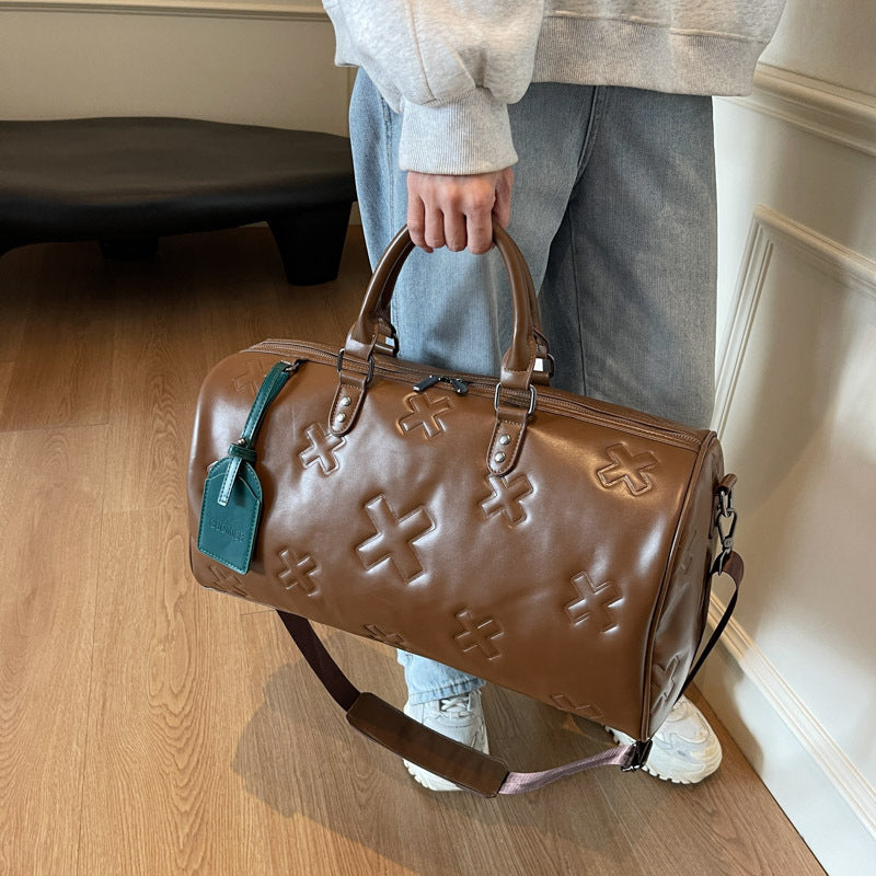 Durable Leather Weekend Duffel Bag Stornfield