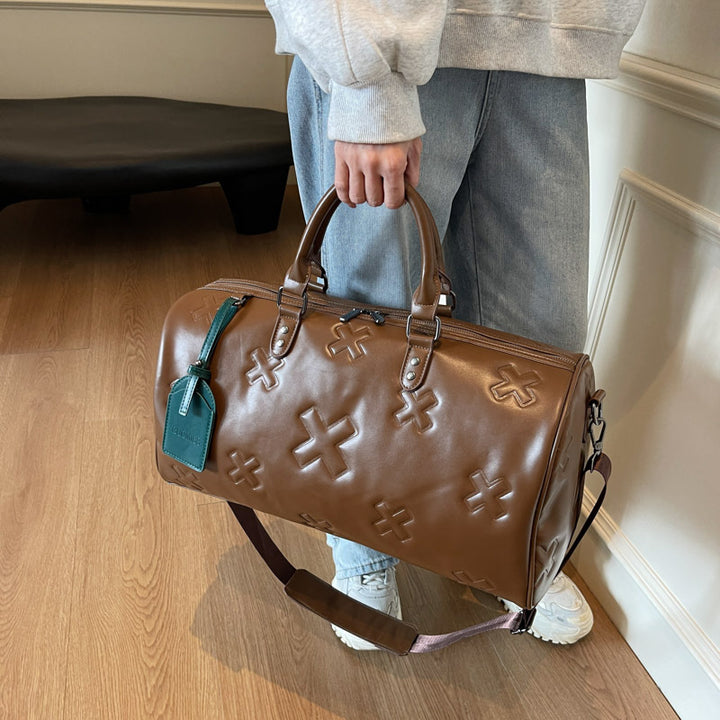 Durable Leather Weekend Duffel Bag Stornfield