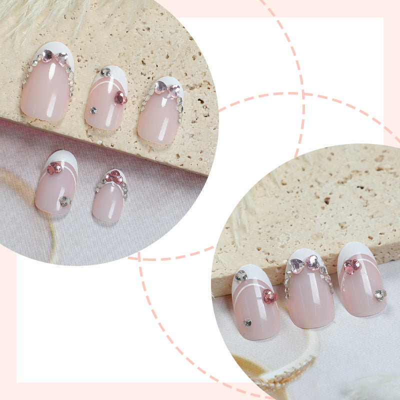 Glamorous Rhinestone-Embellished Press-On Nail Set Stornfield
