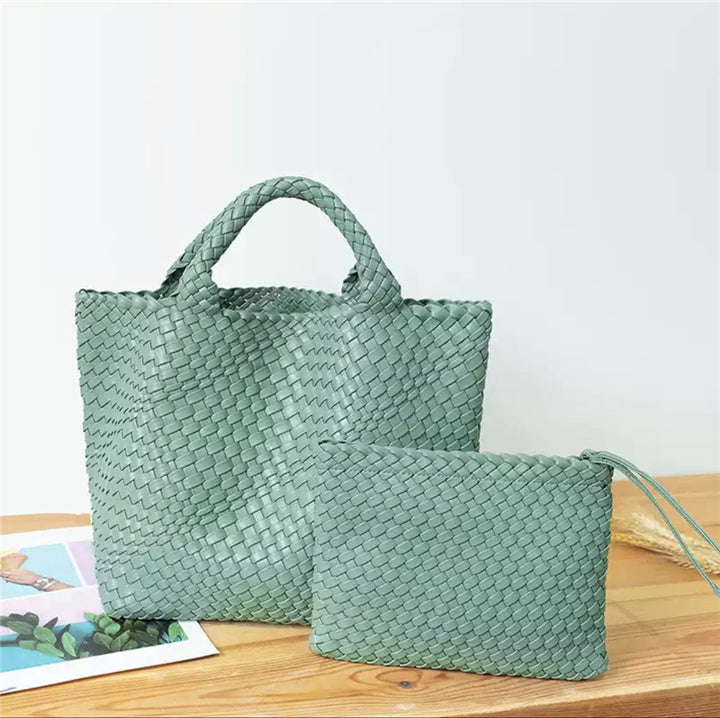 Elegant Braided Handbag with Removable Clutch Stornfield