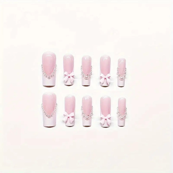 Bow-Embellished Press-On Nail Set Stornfield