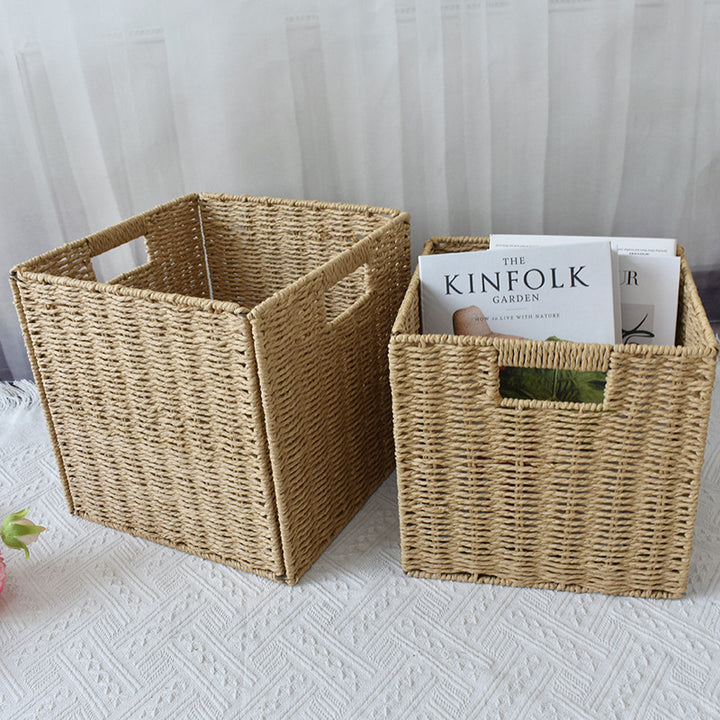 Rustic Woven Storage Bin Stornfield