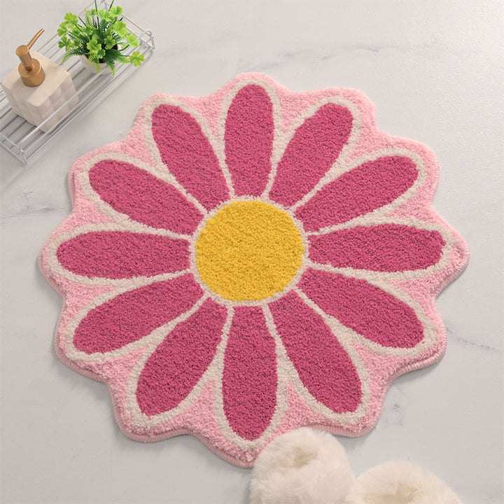 Floral Design Bath Mat
