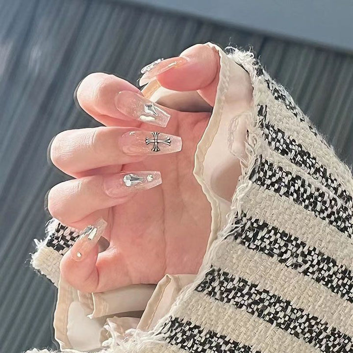 Decorative Gemstone Press-On Nail Set Stornfield